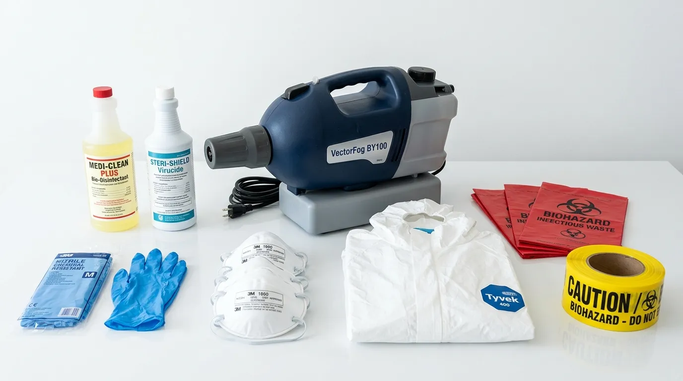 Professional biohazard remediation crew working in Lincoln Park